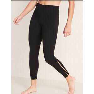 Gap Fit‎ Leggings With Lace Up Detail On Legs Size Med Tall